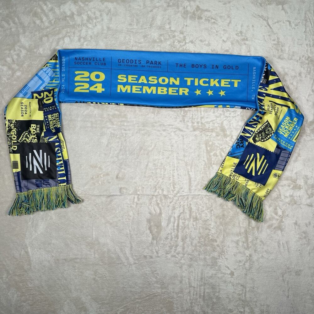 Nashville SC 2024 Season Ticket Member Scarf MLS Soccer Club